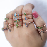 Peridot Trio Ring - Size 7.75