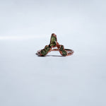 Peridot Chevron Ring - Size 7.25