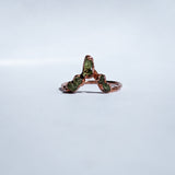 Peridot Chevron Ring - Size 7.25