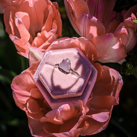 Rose Quartz Ring - Size 8.25