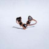 Garnet Chevron Ring - Size 9