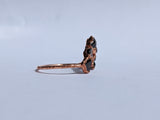Garnet Chevron Ring - Size 9