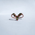 Peridot Chevron Ring - Size 7.25