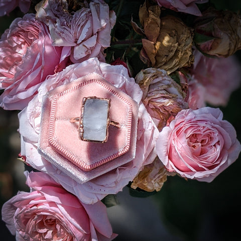 Rose Quartz Ring - Size 8