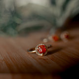 Carnelian Sunburst Ring