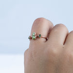 Aquamarine Trio Ring - Size 7