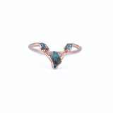 Aquamarine Trio Ring - Size 7