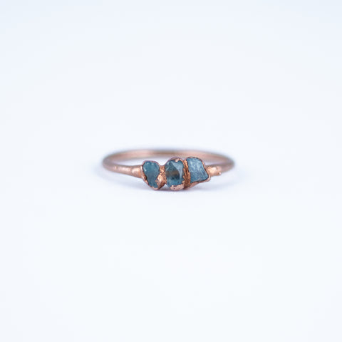 Aquamarine Trio Ring - Size 7.25