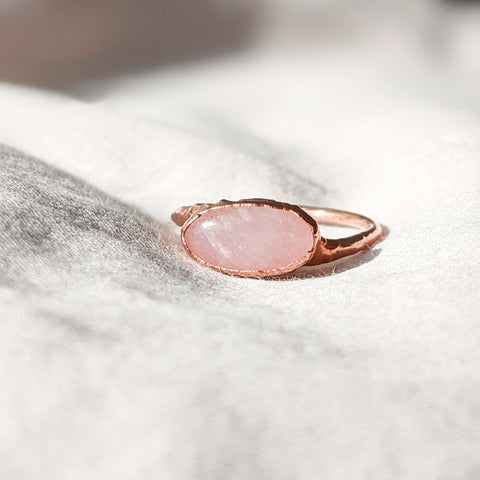 Rose Quartz Ring - Size 6
