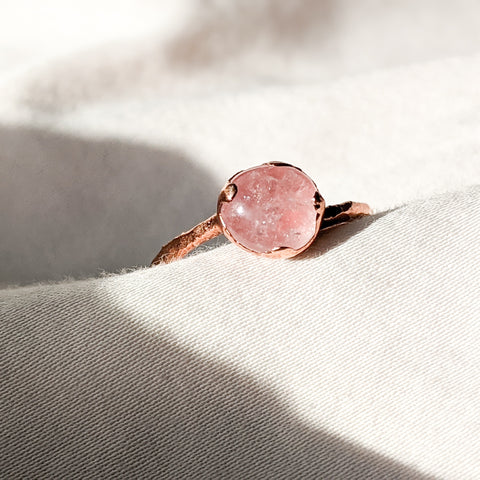 Rose Quartz Ring - Size 7