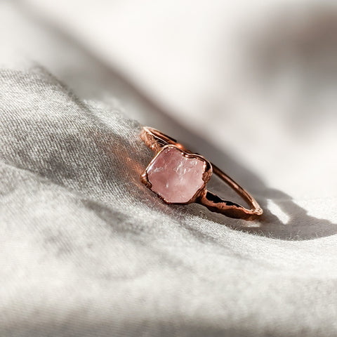 Rose Quartz Ring - Size 7.25