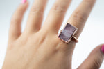 Rose Quartz Ring - Size 8