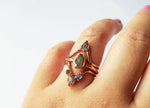 Aquamarine Trio Ring - Size 7