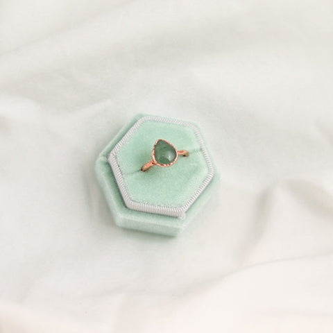Aventurine Pear Ring